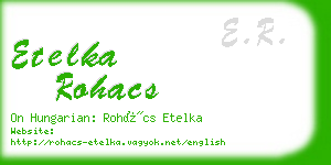 etelka rohacs business card